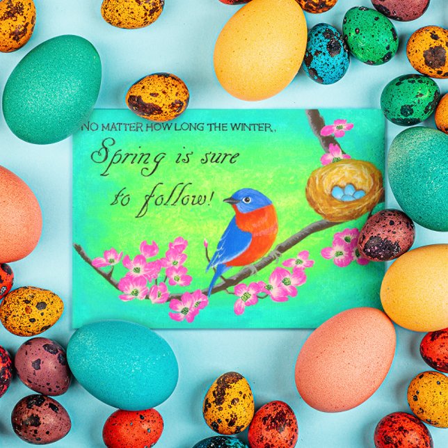 Cartão Postal Placa de Posto Inspiracional Bluebird (Criador carregado)