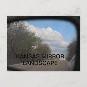CARTÃO POSTAL PLACA DE POSTO LANDSCAPE ESPELHO KANSAS