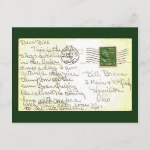 Cartão Postal Placa de Posto LOve LeTT