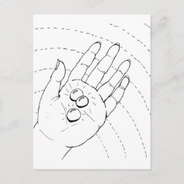 Cartão Postal Placa de posto - Mão com Joias