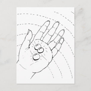 Cartão Postal Placa de posto - Mão com Joias