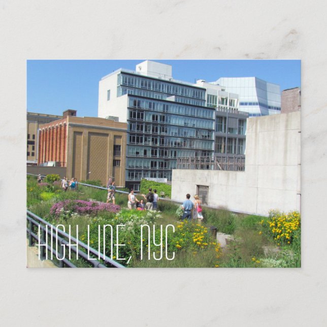 Cartão Postal Placa de Posto NYC de Alta Linha (Frente)