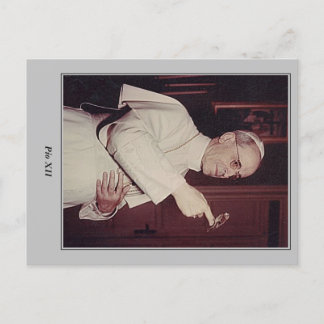 Cartão Postal Placa de Posto Pope Pius XII