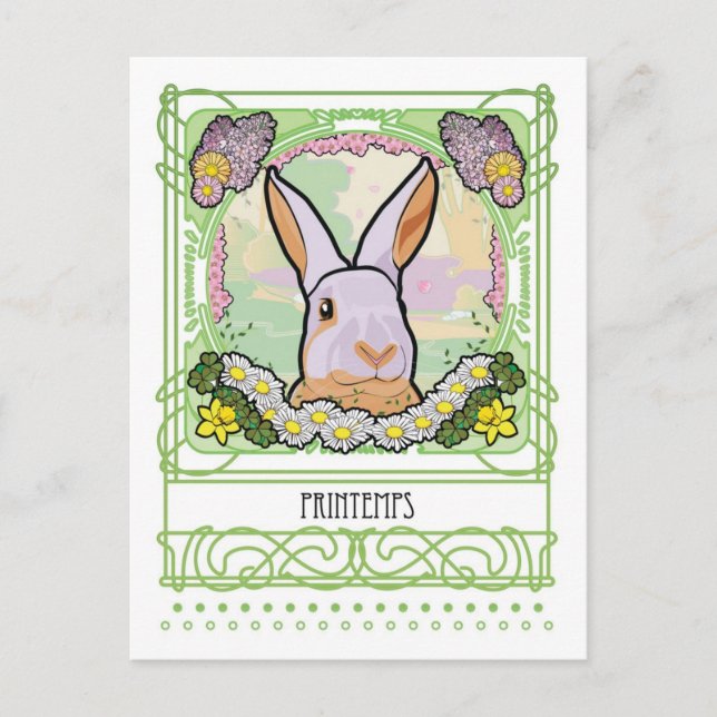 Cartão Postal PLACA DE POSTO primavera (Frente)