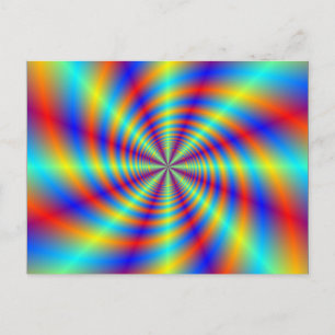 Cartão Postal Placa de Posto Psychedelic Whirl