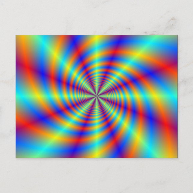 Cartão Postal Placa de Posto Psychedelic Whirl (Frente)