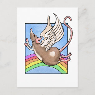 Cartão Postal Placa de Posto Rat Angel
