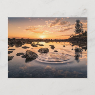 Cartão Postal Placa de Posto Rock Lake