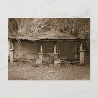 Cartão Postal Placa de Posto Sepia 1