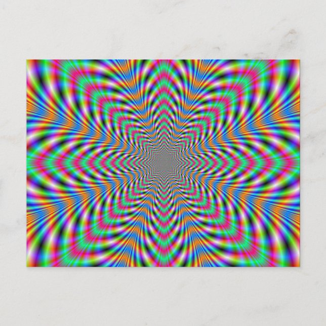 Cartão Postal Placa de Posto Star Psychedelic (Frente)