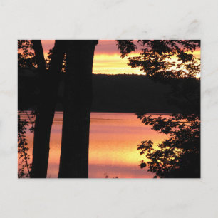 Cartão Postal Placa de Posto Sunset Bridgewater Nova Scotia