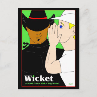 Cartão Postal Placa de Posto Wicket