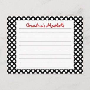 Cartão Postal Placa de recebimento de Bolinhas preta