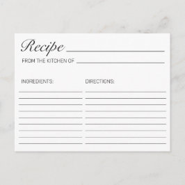 Cartão Postal Placa de recebimento de Chá de panela branco minim