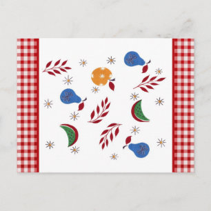 Cartão Postal Placa de recebimento de Fruta de vinheta