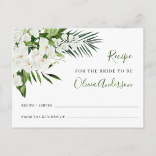 Cartão Postal Placa de recebimento do Chá de panela Elegante Wh
