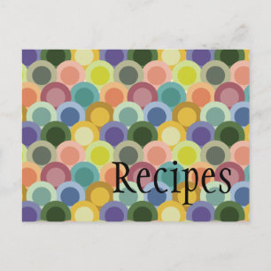 Cartão Postal Placa de Receita de Círculos Retroativos