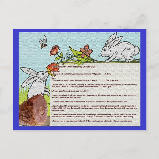 Cartão Postal Placa de Receita de Páscoa de Pressão (Frente)