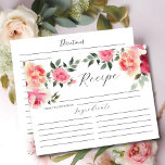 Cartão Postal Placa de receita do Chá de panela Blush Blossoms<br><div class="desc">Este elegante design de chá de panela floral rosa apresenta um delicado design perfeito para celebrar a noiva a ser. As matizes cor-de-rosa suave e os intrincados detalhes florais criam uma estética romântica e feminina, fazer ideal para um evento sofisticado e na moda, dando o tom para uma ocasião memorável...</div>