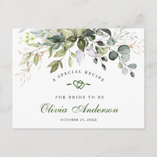 Cartão Postal Placa de Receita do Chá de panela Eucalyptus Wate