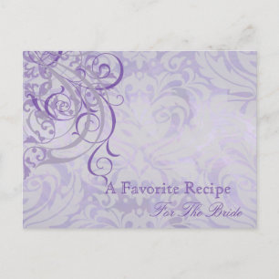 Cartão Postal Placa de Receita do Chá de panela Roxo Vintage Roc