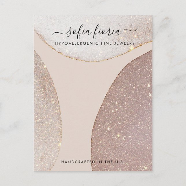 Cartão Postal Placa de vídeo para joalharia grande com brilho ar (Frente)