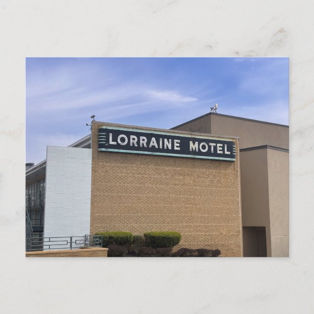 Cartão Postal Placa do Lorraine Motel (Frente)
