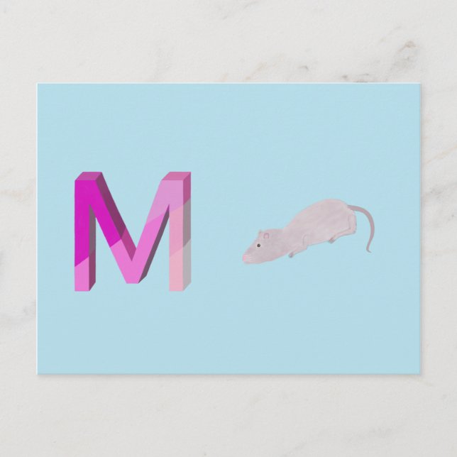 Cartão Postal Placa do mouse (Frente)