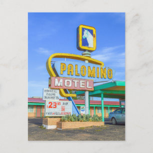 Cartão Postal Placa do Palomino Motel, Rota 66, Tucumcari, NM