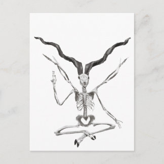 Cartão Postal Placa Esquelética de Baphomet