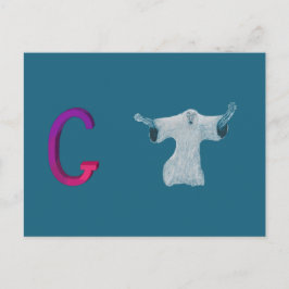 Cartão Postal Placa fantasma