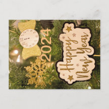 Placa inicial do feliz ano novo 2024