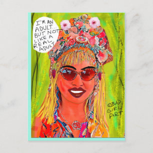 CARTÃO POSTAL PLACA MÚLTIPLA DE ARTE DE MÁ GAROTA