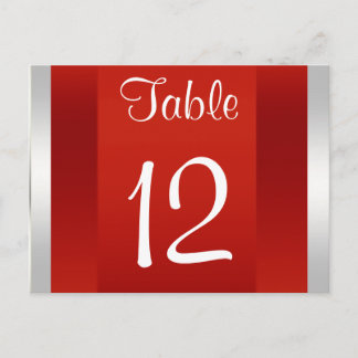 Cartão Postal Placa NYC Skyline BW 05 White Red Table Number