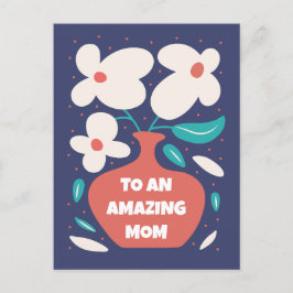 CARTÃO POSTAL PLACA PERSONALIZADA DE GREETING DE DIA DE AS MÃES