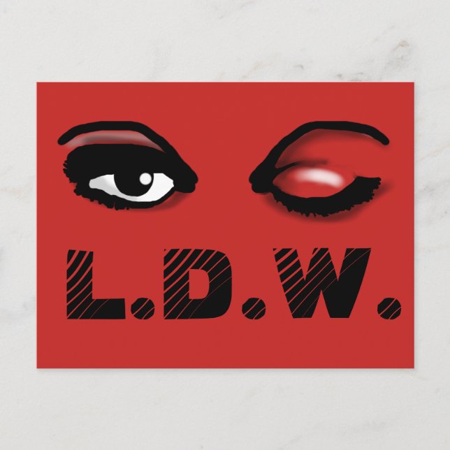 CARTÃO POSTAL PLACA PISCAR OS OLHOS DE DISTÂNCIA LONGA (Frente)