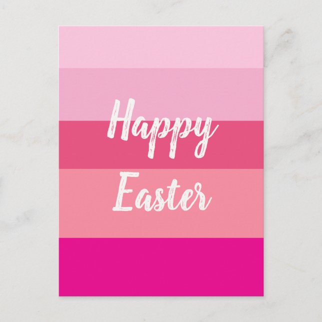 Cartão Postal Placa plana de cores felzs pascoa (Frente)