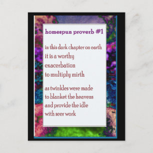 Cartão Postal Placa Poema Engraçado da Fazenda nº 11