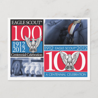 Cartão Postal Placa Postada Centenária Eagle Scout
