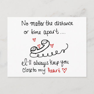 Cartão Postal Placa Postada de longa distância