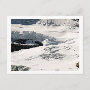 Cartão Postal Placa Postada de Neve Glacier