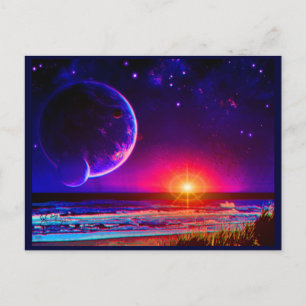 Cartão Postal Placa Postada de praia de tranquilidade