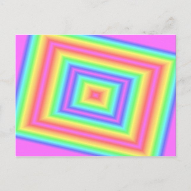 Cartão Postal Placa Postada Infinity Rosa (Frente)