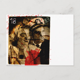 Cartão Postal Placa Postada Spooky