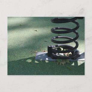 Cartão Postal Placa postal para crianças com Primavera de metal 