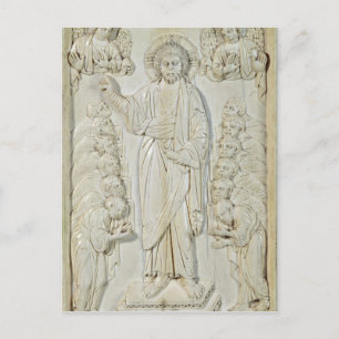 Cartão Postal Placa que representa o Cristo de bênção dos Ap