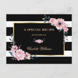 Cartão Postal Placa receitora do Chá de panela preto, cor-de-ros