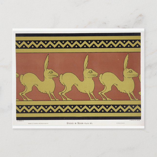 Cartão Postal Placa VII de "Studies in Design", c.1874-76 (lit (Frente)
