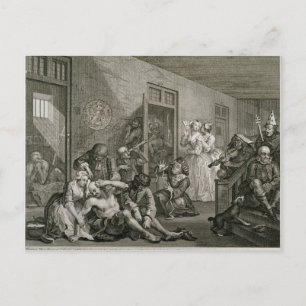 Cartão Postal Placa VIII do Progresso de Um Rake, 1735