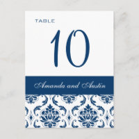 Placas com números de tabela de Casamento tema dam